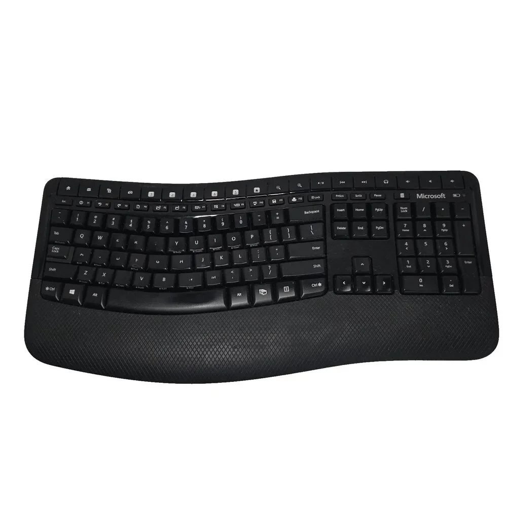 Microsoft Comfort Keyboard 5000 Model 1394 Black Wireless No Dongle Untested